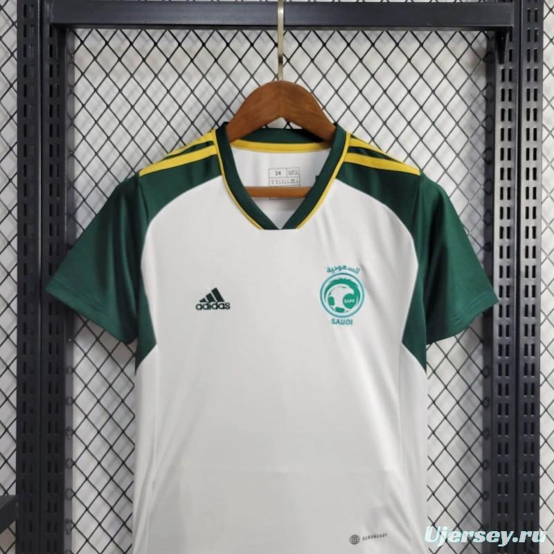 2024 Kids Saudi Arabia Away White Jersey