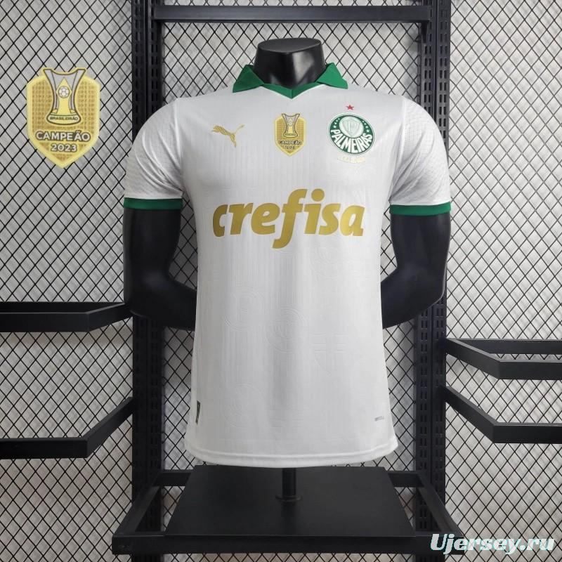 Player Version 24/25 Palmeiras Away Jersey + All Sponsors and Chest Patch