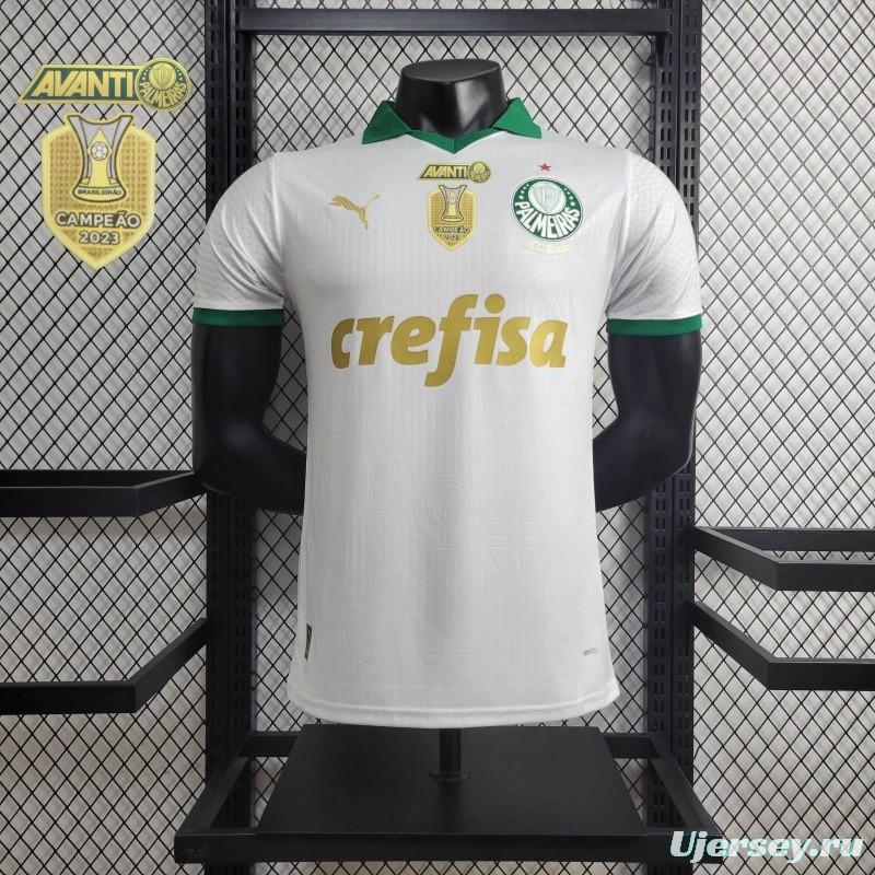 Player Version 24/25 Palmeiras Away Jersey + All Sponsors and Chest Patch