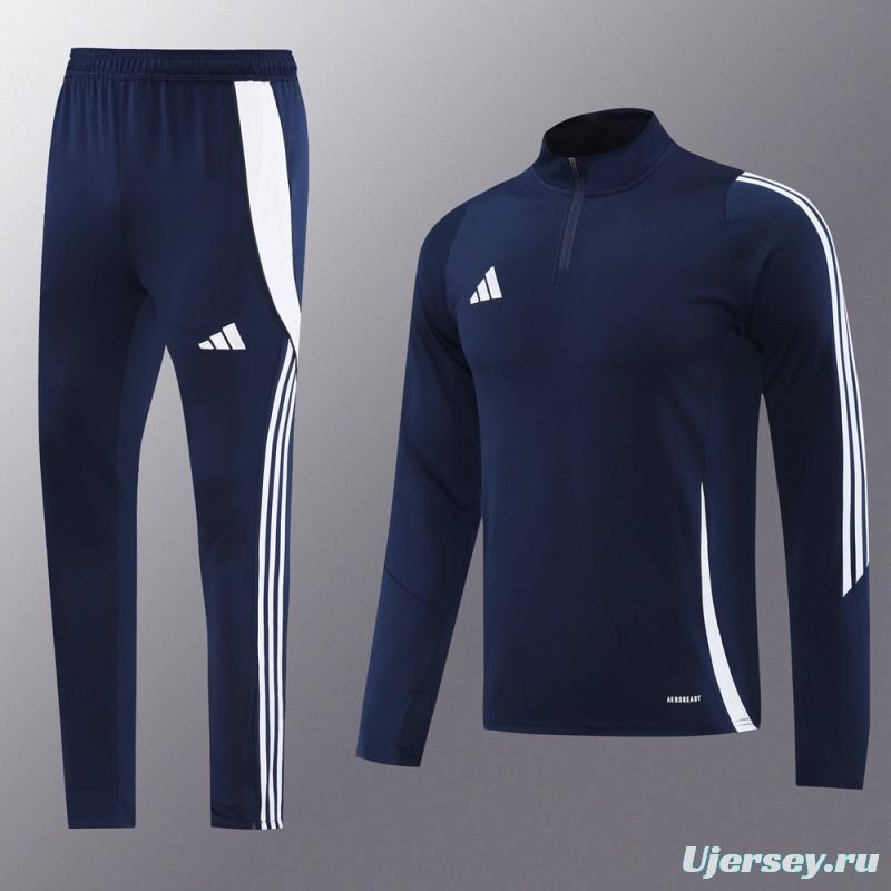 2024 Adidas Navy Half Zipper Jacket+Pants