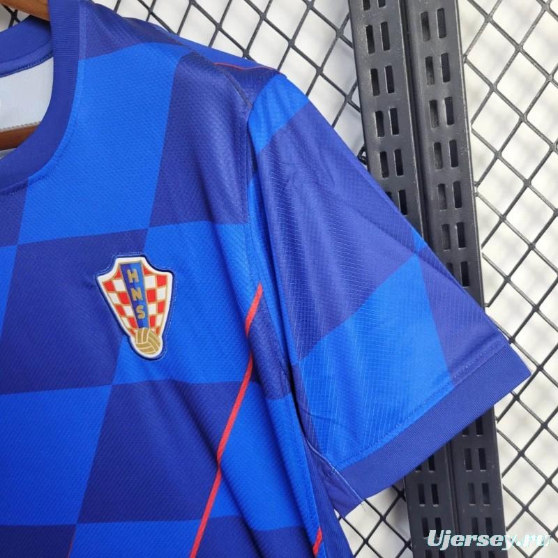 2024 Croatia Away Blue Jersey