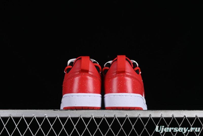 Nike Court Borough Low-Top Casual Sneakers with Dragon Emblem and Splatter Ink Vibe Style - DV5456-600