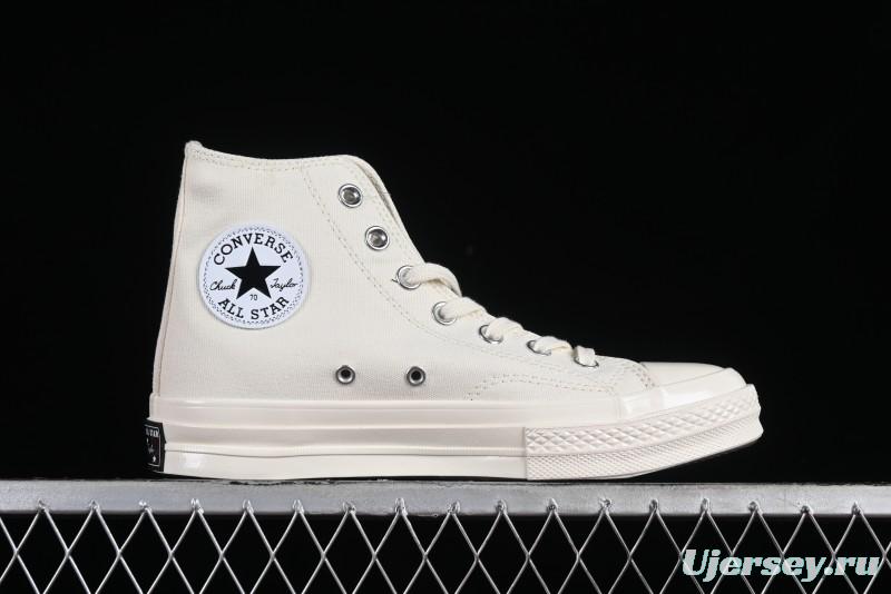 Converse Chuck 1970s Original Cream White High-Top Casual Canvas Shoes - 162210C