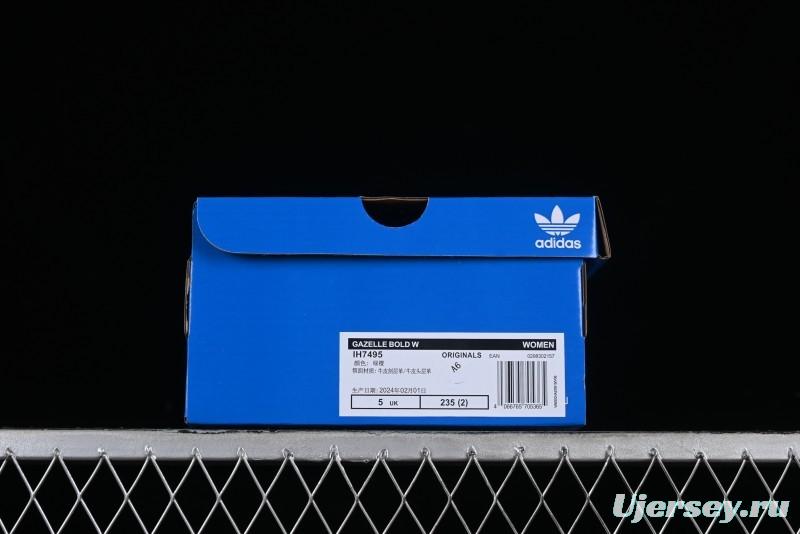 Adidas Originals Gazelle Bold IH7495 Low-Top Sneakers with Thick Sole for Casual Wear Anti-Slip and Durable - IH7495