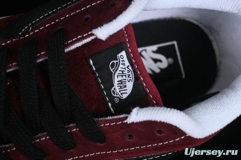 Vans Classics Knu Skool Chunky Tongue Retro Sneakers in Wine Red - VN0009QC02Y