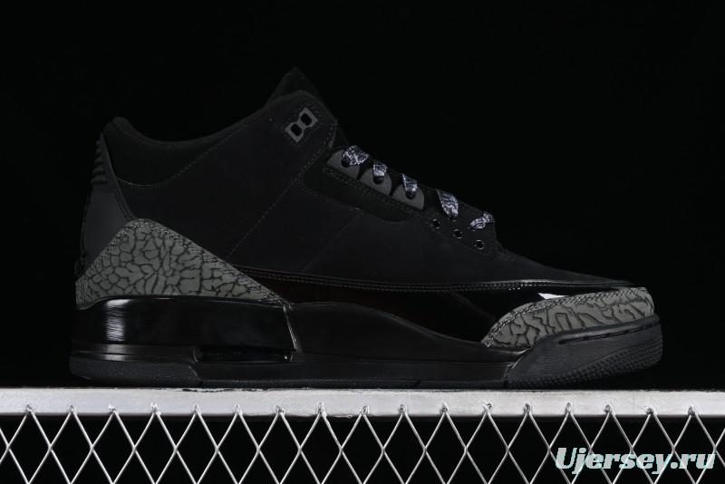 Nike Air Jordan 3 Retro Sneakers in Black with Elephant Print - CK9246-168