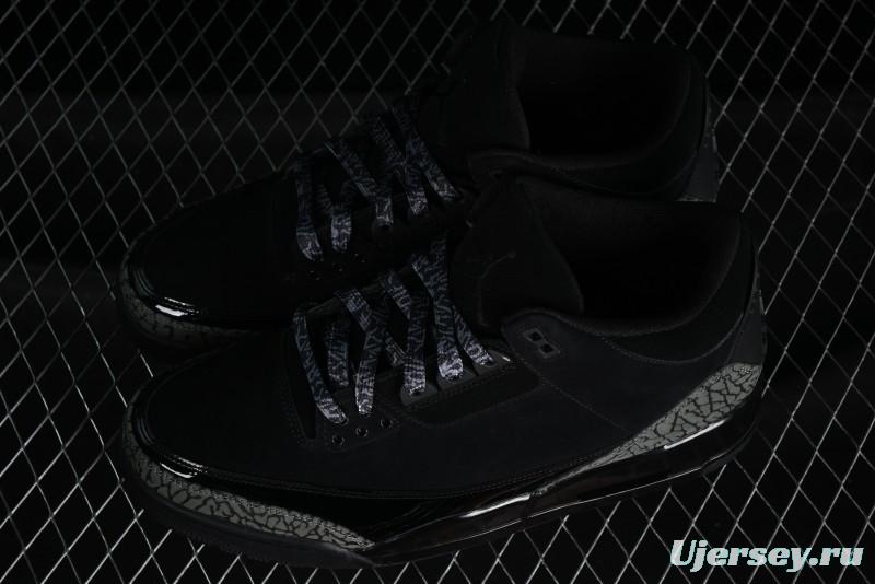 Nike Air Jordan 3 Retro Sneakers in Black with Elephant Print - CK9246-168