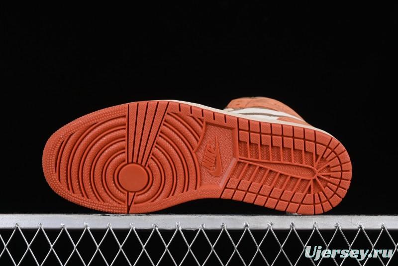 Nike Air Jordan 1 High OG Basketball Shoes in Dusted Clay & Dune Colorway - FQ2941-200