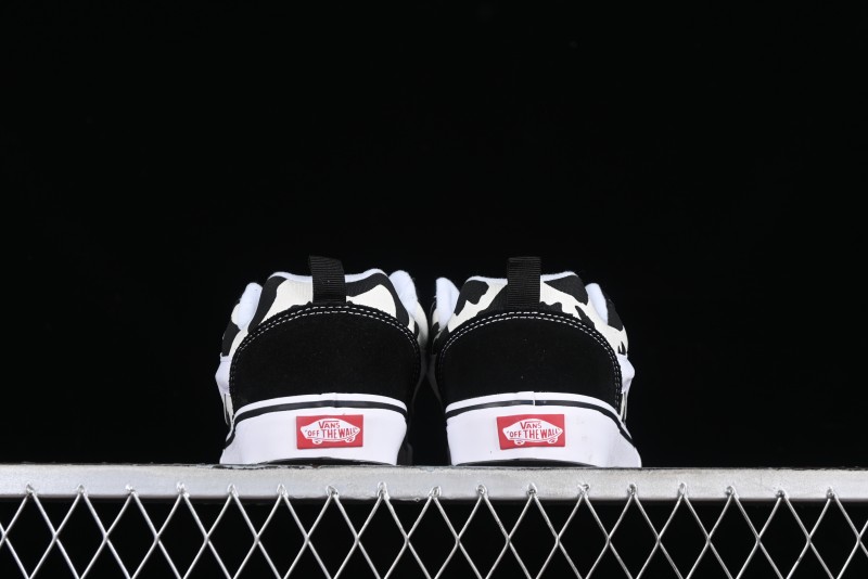 Vans Classics Knu Skool Cow Print Chunky Tongue Skate Shoes - VN0009QCB9P