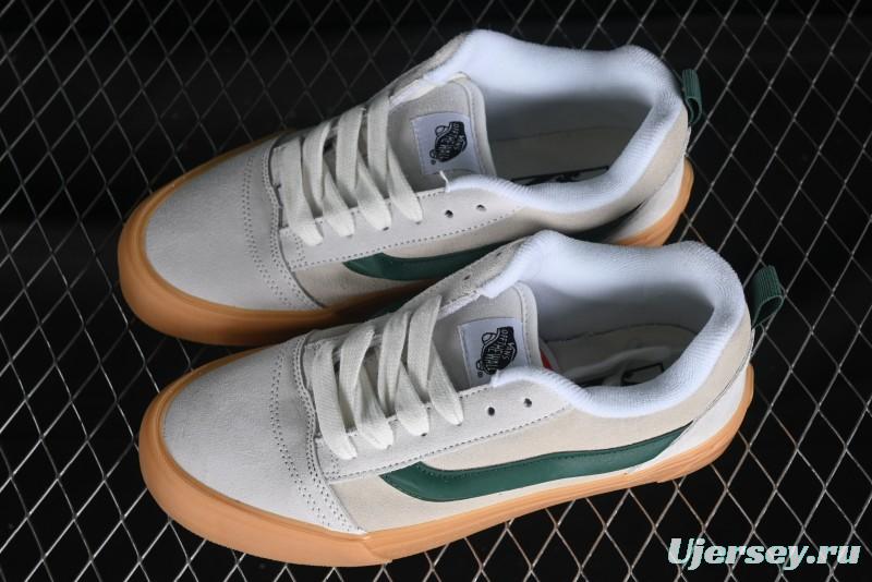 Vans Knu-Skool VR3 Lx Low-Top Retro Sneakers in Grey Green with Gum Sole - VN000CS0DWM