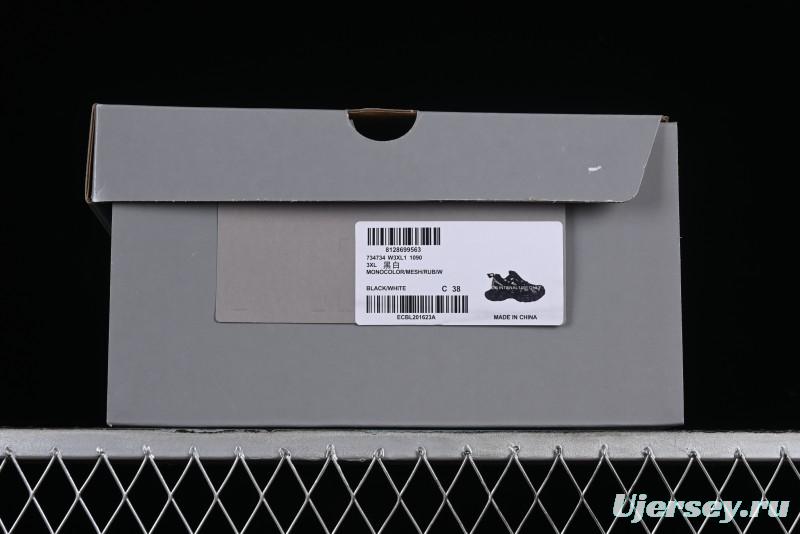 Balenciaga Phantom Sneaker 10th Generation Lace-Up Running Shoes with Transparent Heel Strap - W3XL11090