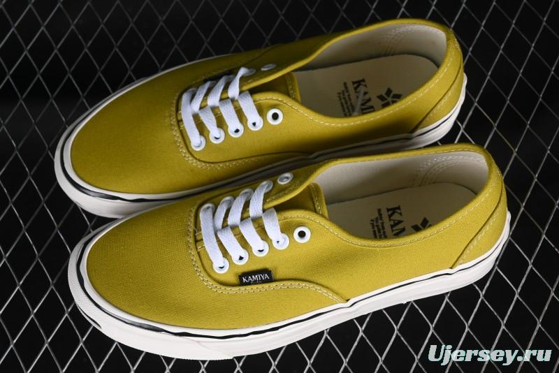 Kamiya Vulcanize Sneaker 23AW High-End Line Dissolved Yellow Canvas Shoes with Smiley Face Print Low-Top - M.C3