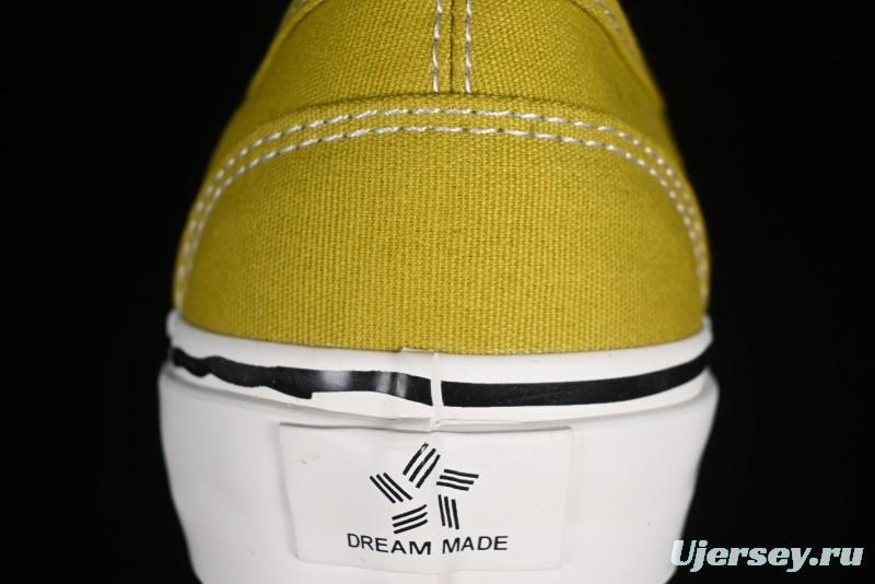 Kamiya Vulcanize Sneaker 23AW High-End Line Dissolved Yellow Canvas Shoes with Smiley Face Print Low-Top - M.C3