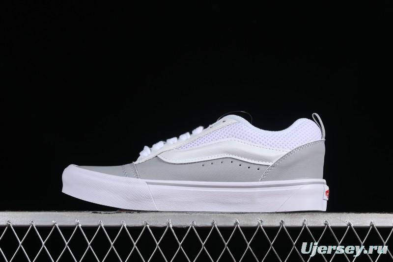 Vans Classics Knu Skool Chunky Tongue Retro Sneakers in Grey White - VN0009QCYF9