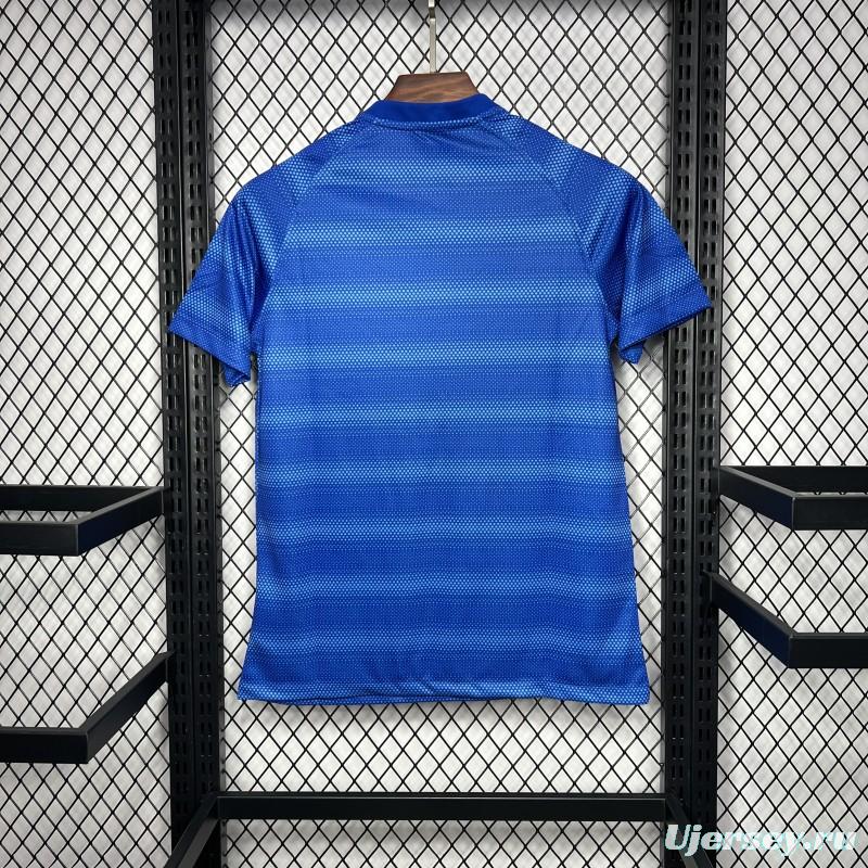 Retro 2014 Brazil Away Blue Jersey