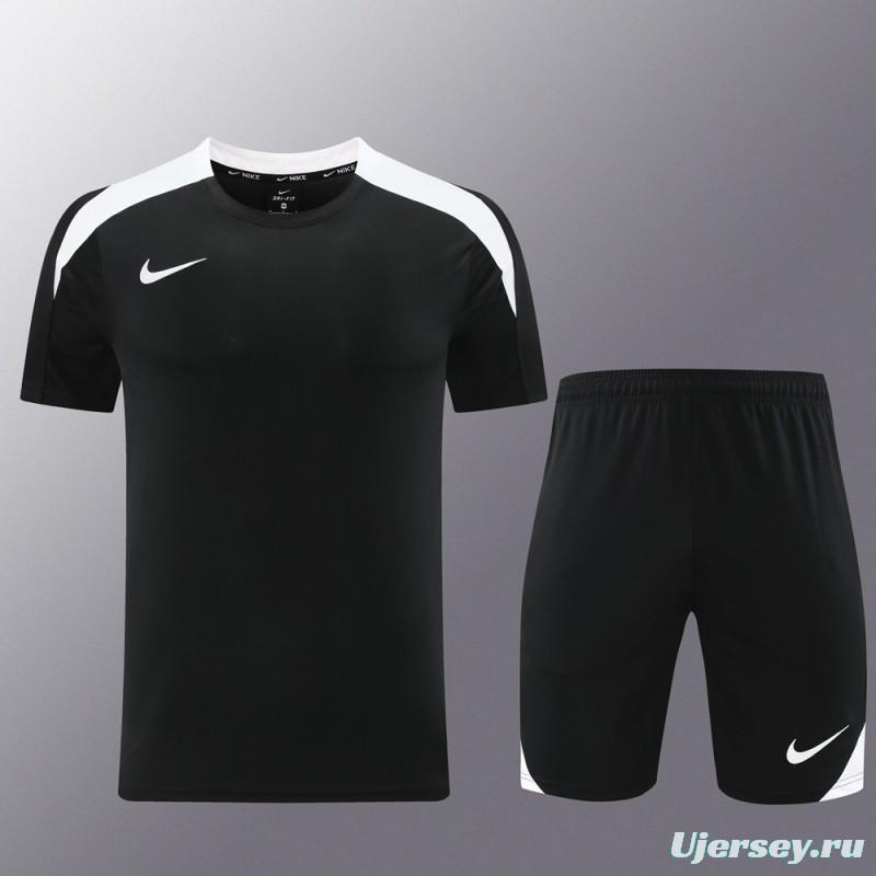 24/25 Nike Black/White Short Sleeve Jersey+Shorts