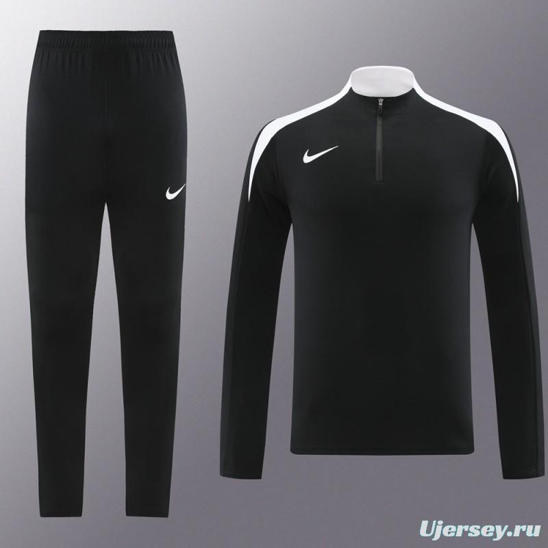 24/25 Nike Black Half Zipper Jacket+Long Pants