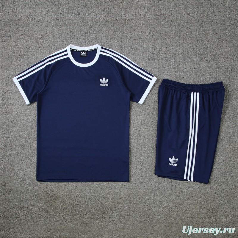 24/25 Adidas Original Navy Short Sleeve Jersey+Shorts