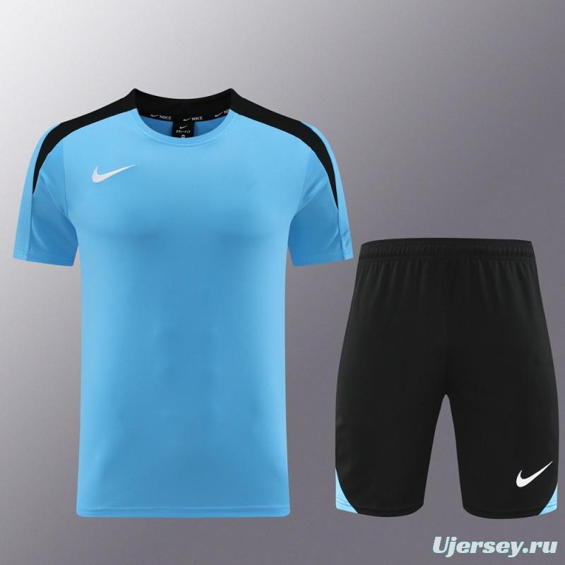 24/25 Nike Blue/black Short Sleeve Jersey+Shorts