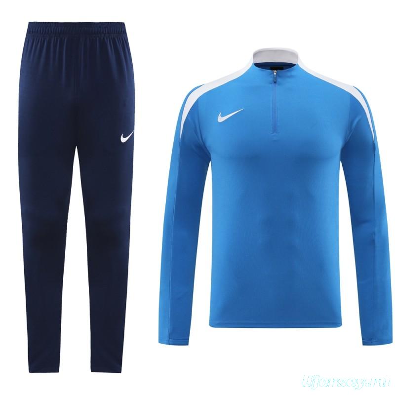 24/25 Nike Blue Half Zipper Jacket+Long Pants