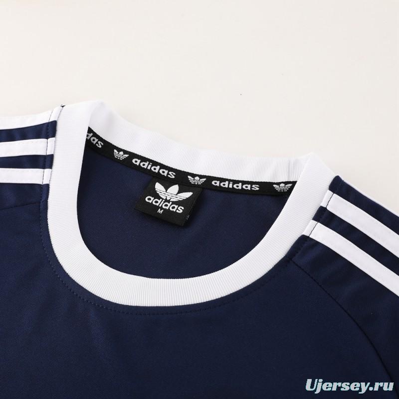 24/25 Adidas Original Navy Short Sleeve Jersey+Shorts