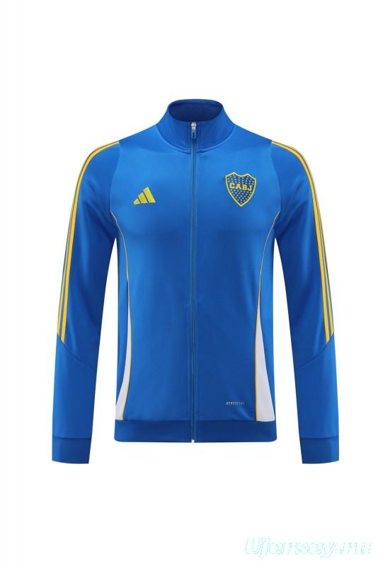 24/25 Boca Juniors Blue Hoodie Full Zipper Jacket +Long Pants