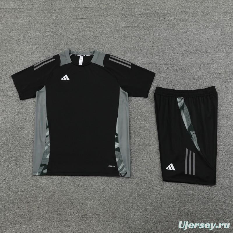 24/25 Adidas Black Short Sleeve Jersey+Shorts