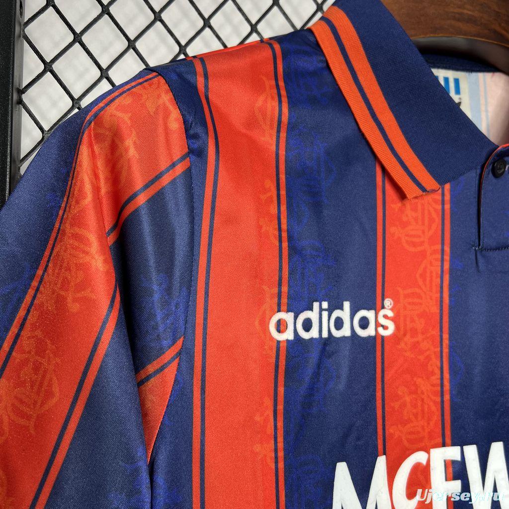 Retro 93/94 Glasgow Rangers Away Red Jersey