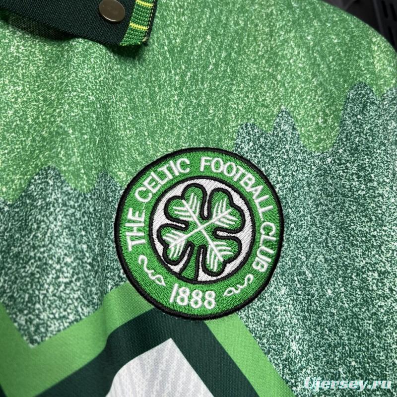 Retro 91/92 Celtic Away Green Jersey