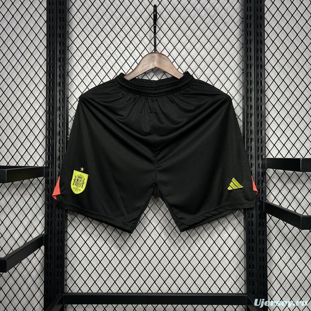 2024 Spain Euro Goalkeeper Black Shorts