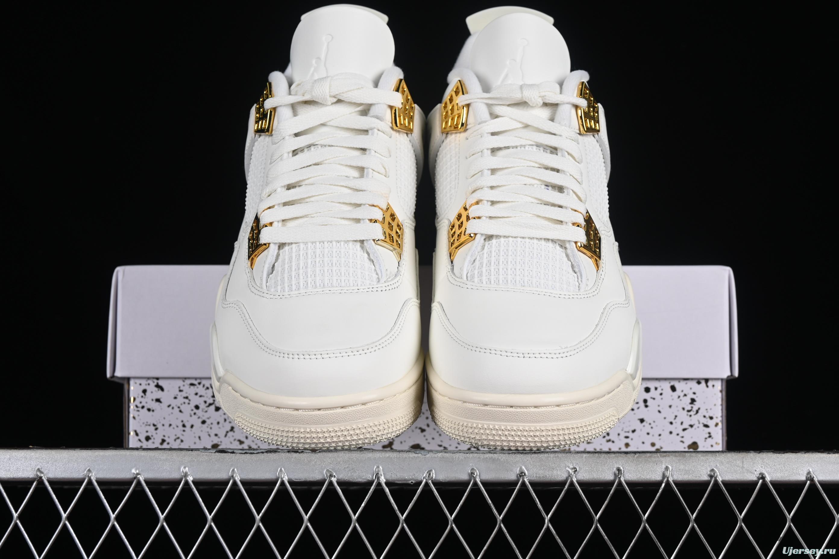 Nike Air Jordan 4 Retro Metallic Gold Basketball Shoes - AQ9129-170