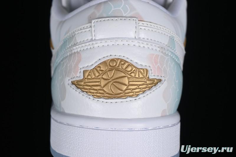 Nike Air Jordan 1 Low AJ1 Chinese New Year Limited Edition New Chinese Style Custom Steam Puppet - Third Prince Ao Bing Low Top Casual Sneakers FN8901-164