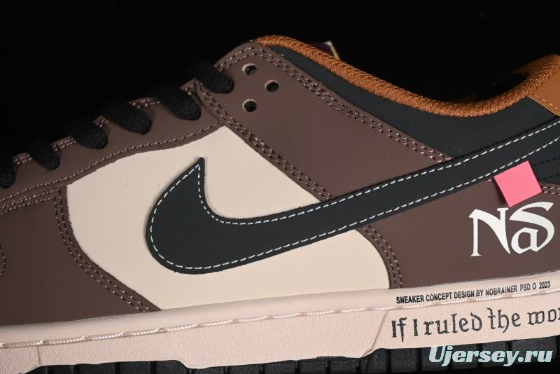 Nike SB Dunk Low Casual Skateboarding Shoes in Black/Brown - MU0232-370