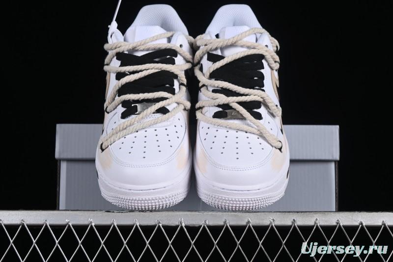 Nike Air Force 1 '07 Low Custom Anime Themed Hand-Painted Swoosh Strap Low-Top Casual Sneakers - ZH0316-013