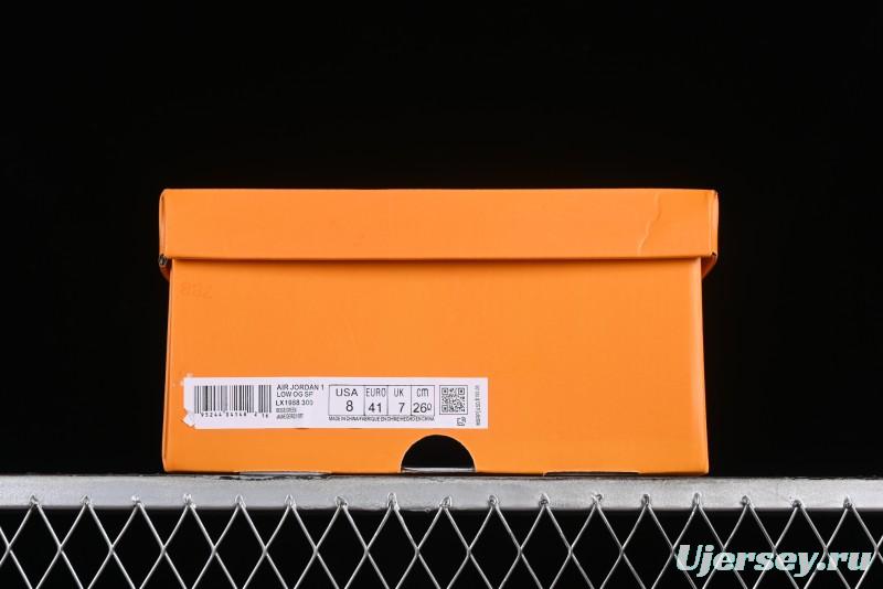 Nike Air Jordan 1 Low OG SP Travis Scott x Fragment Design Collaboration Sneakers - LX1988-300