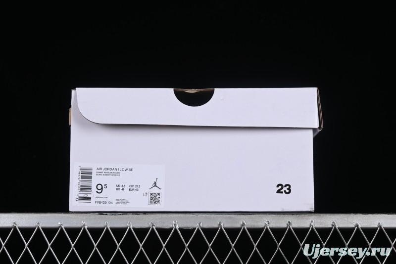 Nike Air Jordan 1 Low Flight Vintage Retro Sneakers in White and Blue - FV8439-104