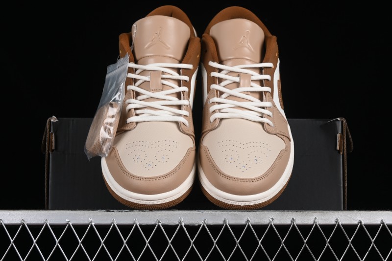 Nike Air Jordan 1 Low AJ1 Khaki Yellow Low-Top Casual Lifestyle Sneakers - HF5753-221