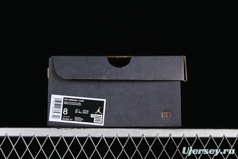 Nike Air Jordan 1 Low AJ1 White Blue Grey Low Top Lifestyle Basketball Shoes - 553558-141