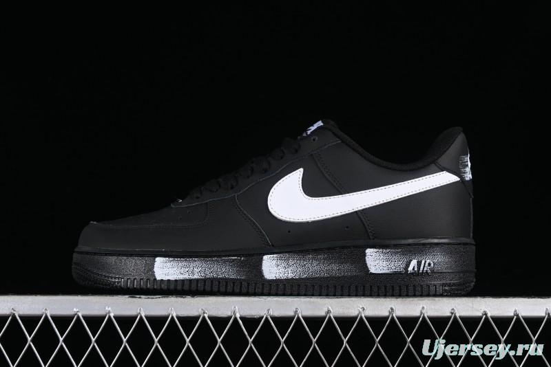 Nike Air Force 1 '07 Low Classic Black White Swoosh Casual Sneakers - FZ0627-010