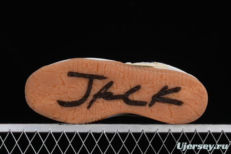 Nike Travis Scott x Jordan Cut The Check AJ1 Basketball Shoes with Velcro Design - FZ8117-100