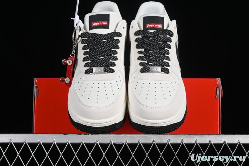 Supreme x Nike Air Force 1 '07 Low Casual Skate Shoes with Zoom Air Cushion - HD1968-009