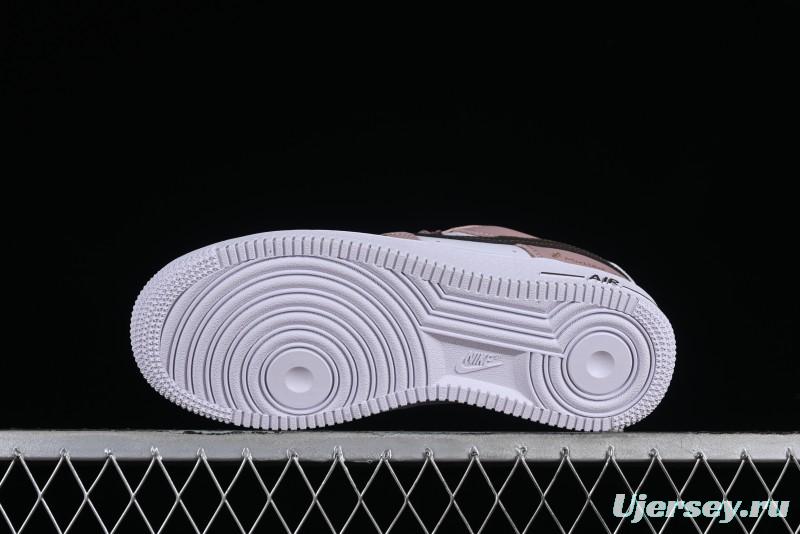 Nike Air Force 1 '07 Low Casual Sneakers in Dusty Rose with Hand-Painted Details - CV8699-578