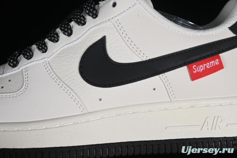 Supreme x Nike Air Force 1 '07 Low Casual Skate Shoes with Zoom Air Cushion - HD1968-009