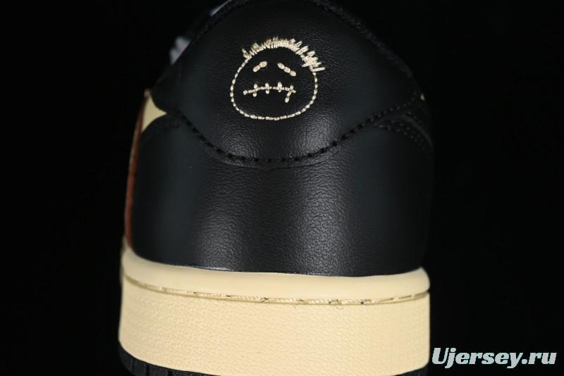 Nike Travis Scott x Air Jordan 1 Low OG AJ1 Reverse Swoosh Sneakers - DM7866-201