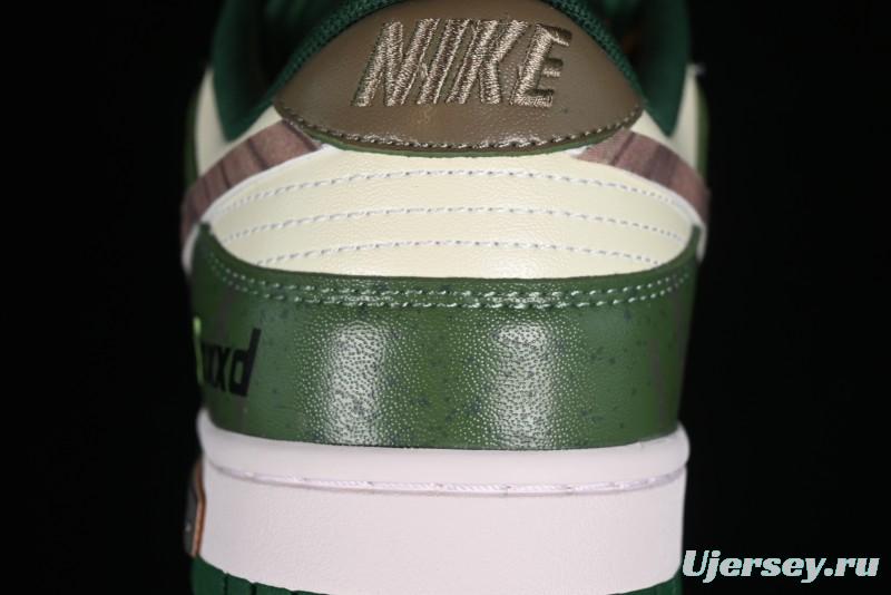 Nike Dunk Low Panda Prank Street Racing Lightyear Distressed SB Strap Low-Top Casual Sneakers - DD1391-300