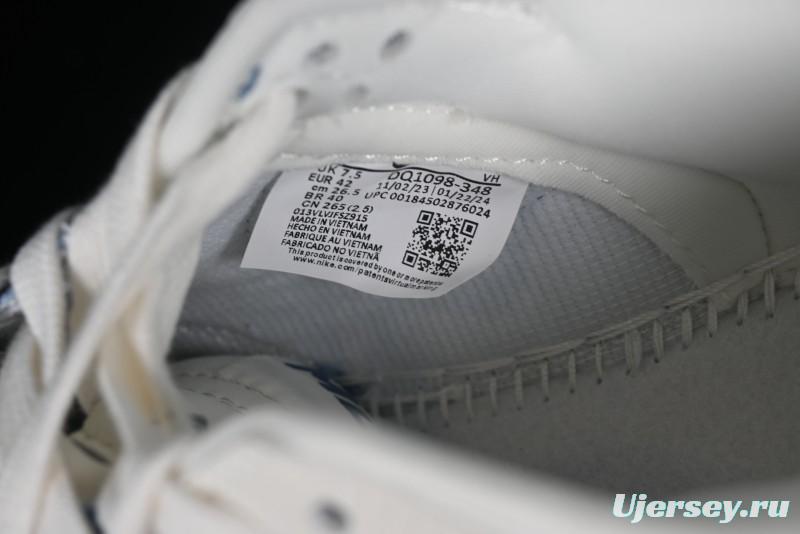 Nike SB Dunk Low MLB Collaboration - Blue Denim Anniversary Custom Low-Top Casual Sneakers - DQ1098-348