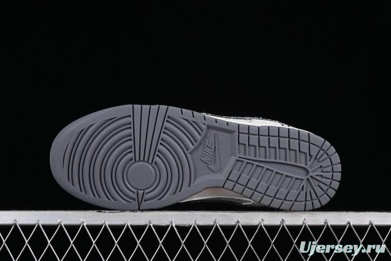 Nike SB Dunk Low MLB Collaboration - Grey Denim Anniversary Custom Low-Top Casual Skate Shoes - DQ1098-347