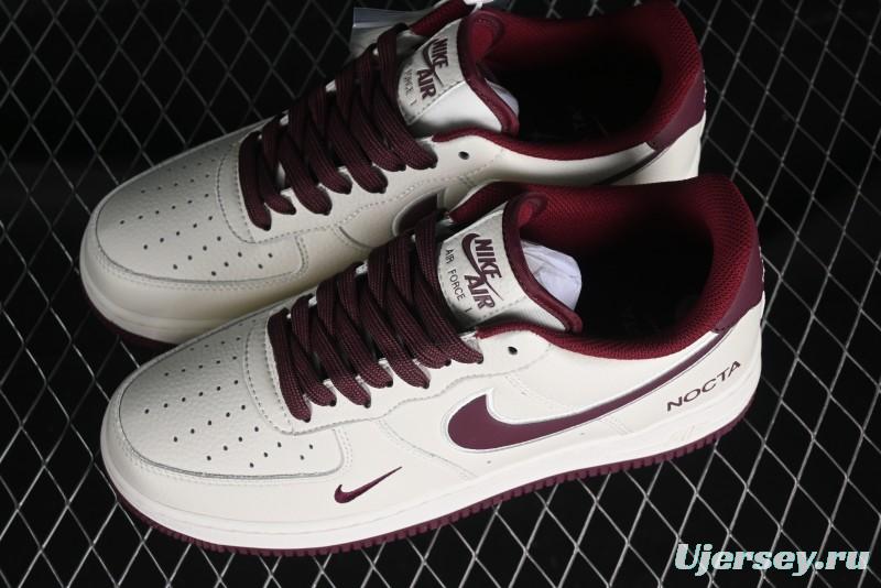 Nike Nocta x Nike Air Force 1 '07 Low Casual Sneakers with 3M Reflective Details and Full-Length Air Cushion - NO0224-022