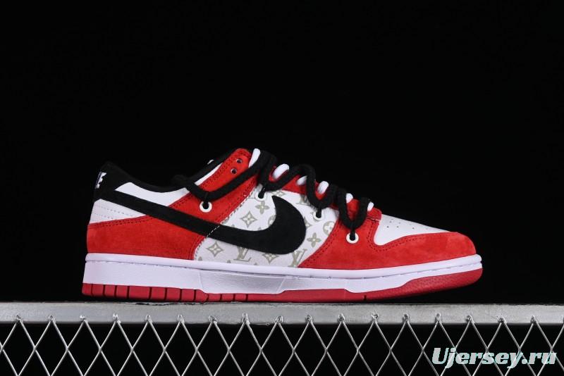 Nike SB Dunk Low Year of the Dragon Limited Edition - Black Swoosh Red Luck High-End Custom Low-Top Casual Sneakers - SJ2068-231
