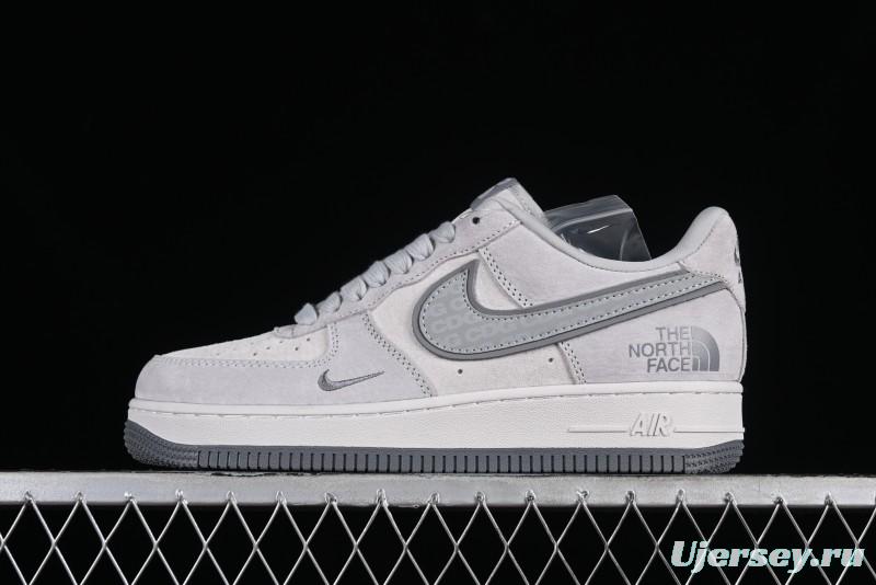 Nike Air Force 1 '07 Low The North Face CDG Collaboration - Light Grey Pigskin Low-Top Casual Sneakers - HD1968-016